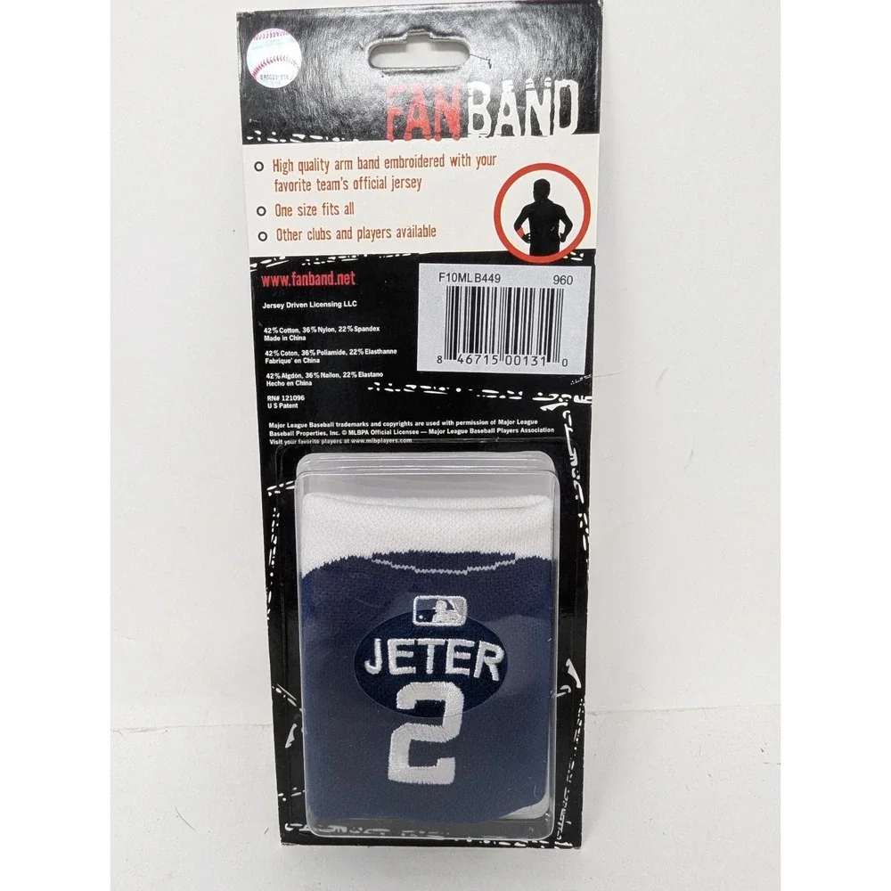 New York Yankees Wristband Armband MLB Baseball Derek Jeter Fanband